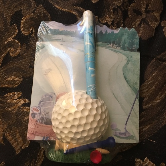 Other - Golf themed notepad and pen and card holder set